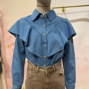 BLUSA VOLANTES DENIM